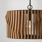 Capital Lighting Archer 16'' W X 10.75'' H 1-light Dual Mount Pendant In Matte Brass And Handcrafted Blonde Mango Wood