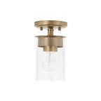 Capital Lighting 246811AD-532 Aged Brass 5'' W X 8'' H 1-light Mini Semi-flush Or Pendant In Aged Brass With Clear Glass Image 1
