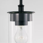 Capital Lighting Mason 5'' W X 8'' H 1-light Mini Semi-flush Or Pendant In Aged Brass With Clear Glass