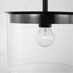 Capital Lighting Mason 13'' W X 14.5'' H 1-light Semi-flush Or Pendant In Aged Brass With Clear Glass