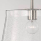 Capital Lighting Baker 14'' W X 14'' H 1-light Semi-flush Or Pendant In Aged Brass With Clear Seeded Glass