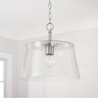 Capital Lighting 246911BN Brushed Nickel 14'' W X 14'' H 1-light Semi-flush Or Pendant In Brushed Nickel With Clear Seeded Glass Image 2