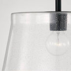 Capital Lighting Baker 14'' W X 14'' H 1-light Semi-flush Or Pendant In Aged Brass With Clear Seeded Glass