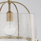 Capital Lighting 247011AD Aged Brass 13'' W X 11.5'' H 1-light Semi-flush Or Pendant In Aged Brass With Clear Seeded Glass Image 3