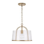 Capital Lighting Madison 13'' W X 11.5'' H 1-light Semi-flush Or Pendant In Aged Brass With Clear Seeded Glass