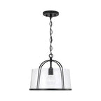 Capital Lighting Madison 13'' W X 11.5'' H 1-light Semi-flush Or Pendant In Aged Brass With Clear Seeded Glass