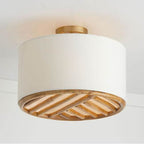 Capital Lighting 247431MA Matte Brass 16.75''w X 14''h 3-light Dual Mount Pendant Or Semi-flush In Matte Brass With White Fabric Shade Image 3