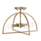 Capital Lighting 248841AD Aged Brass 15''w X 9''h 4-light Modern Dual Mount Pendant Or Semi-flush In Aged Brass Image 1