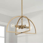 Capital Lighting 248841AD Aged Brass 15''w X 9''h 4-light Modern Dual Mount Pendant Or Semi-flush In Aged Brass Image 3