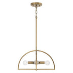 Capital Lighting 248841AD Aged Brass 15''w X 9''h 4-light Modern Dual Mount Pendant Or Semi-flush In Aged Brass Image 2