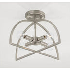 Capital Lighting Lawson 15''w X 9''h 4-light Modern Dual Mount Pendant Or Semi-flush In Aged Brass