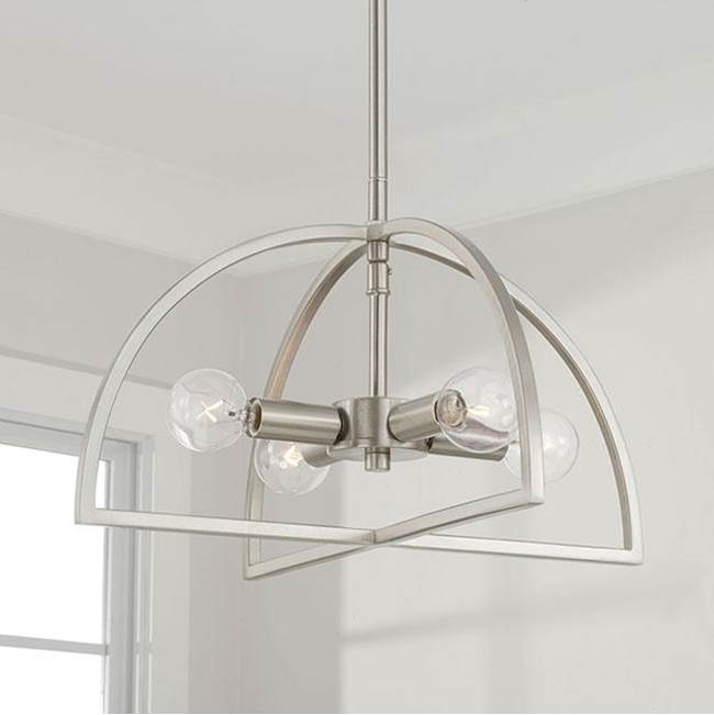 Capital Lighting 248841BN Brushed Nickel 15''w X 9''h 4-light Modern Dual Mount Pendant Or Semi-flush In Brushed Nickel Image 3