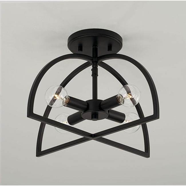 Capital Lighting Lawson 15''w X 9''h 4-light Modern Dual Mount Pendant Or Semi-flush In Aged Brass