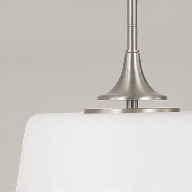 Capital Lighting Presley 11.75''w X 11.25''h 1-light Dual Mount Pendant Or Semi-flush In Aged Brass With Soft White Glass