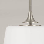 Capital Lighting Presley 11.75''w X 11.25''h 1-light Dual Mount Pendant Or Semi-flush In Aged Brass With Soft White Glass