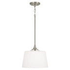 Capital Lighting 248911BN Brushed Nickel 11.75''w X 11.25''h 1-light Dual Mount Pendant Or Semi-flush In Brushed Nickel With Soft White Glass Image 2