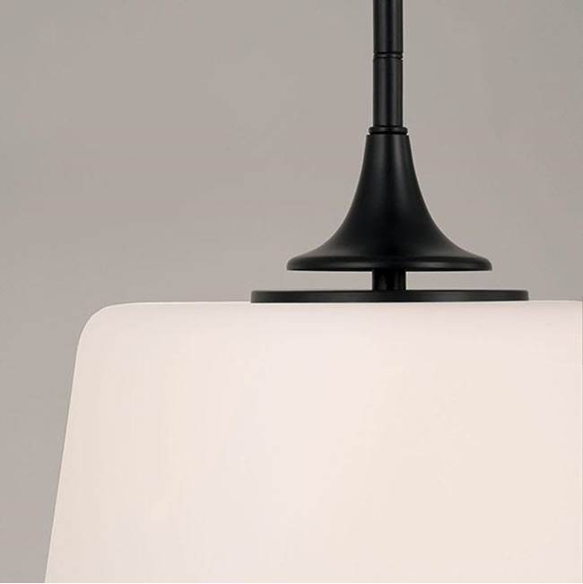 Capital Lighting Presley 11.75''w X 11.25''h 1-light Dual Mount Pendant Or Semi-flush In Aged Brass With Soft White Glass