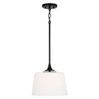 Capital Lighting 248911MB Matte Black 11.75''w X 11.25''h 1-light Dual Mount Pendant Or Semi-flush In Matte Black With Soft White Glass Image 2