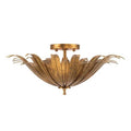 Capital Lighting 249531AG Antique Gold 18''w X 8.5''h 3-light Botanical Semi-flush In Antique Gold Image 1
