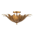 Capital Lighting 249531AG Antique Gold 18''w X 8.5''h 3-light Botanical Semi-flush In Antique Gold Image 1