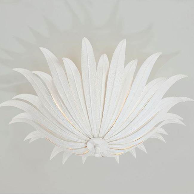 Capital Lighting Eden 18''w X 8.5''h 3-light Botanical Semi-flush In Antique Gold