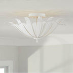 Capital Lighting 249531XW Textured White 18''w X 8.5''h 3-light Botanical Semi-flush In Textured White Image 2