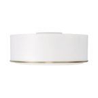 Capital Lighting 254831RE Matte Brass,White 15''w X 6''h 3-light Semi Flush Mount In Matte White With Matte Brass Details And Frosted White Diffuser Image 2