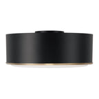 Capital Lighting 254831RK Matte Brass,Black 16''w X 6''h 3-light Semi Flush Mount In Matte Black With Matte Brass Details And Frosted White Diffuser Image 2