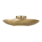 Capital Lighting 257741AD Aged Brass 22.5'' W X 6'' H 1-light Modern Semi-flush In Aged Brass With Real Alabaster Diffuser Image 1