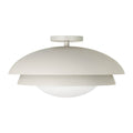 Capital Lighting 259211TP Taupe 17.75'' W X 9.25'' H 1-light Modern Tiered Dome Semi Flush In Taupe With Soft White Glass Diffuser Image 1