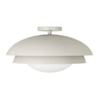 Capital Lighting 259211TP Taupe 17.75'' W X 9.25'' H 1-light Modern Tiered Dome Semi Flush In Taupe With Soft White Glass Diffuser Image 1