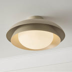 Capital Lighting 259211TP Taupe 17.75'' W X 9.25'' H 1-light Modern Tiered Dome Semi Flush In Taupe With Soft White Glass Diffuser Image 2
