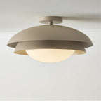 Capital Lighting 259211TP Taupe 17.75'' W X 9.25'' H 1-light Modern Tiered Dome Semi Flush In Taupe With Soft White Glass Diffuser Image 4
