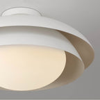 Capital Lighting 259211WE Matte White 17.75'' W X 9.25'' H 1-light Modern Tiered Dome Semi Flush In Matte White With Soft White Glass Diffuser Image 2