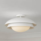 Capital Lighting Jensen 17.75'' W X 9.25'' H 1-light Modern Tiered Dome Semi Flush In Taupe With Soft White Glass Diffuser