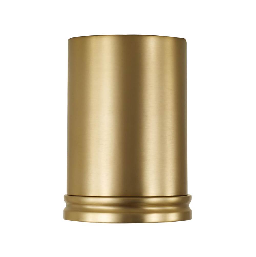Capital Lighting 259411AD Aged Brass 5.5'' W X 7.75'' H Integrated Led Mini Flush Mount Cylinder Light In Aged Brass With Soft White Glass Diffuser Image 2