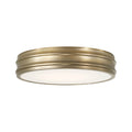 Capital Lighting 261111AD Aged Brass 16'' W X 3.25'' H Integrated Led Flush Mount In Aged Brass With Soft White Glass Diffuser Image 1