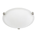 Capital Lighting Alan 12'' W X 4'' H 2-light Flush Mount With Soft White Glass And Bronze Or Nickel Clips