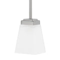 Capital Lighting Baxley 5'' W X 6'' H 1-light Pendant In Brushed Nickel With Soft White Glass Shade