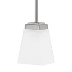 Capital Lighting Baxley 5'' W X 6'' H 1-light Pendant In Brushed Nickel With Soft White Glass Shade