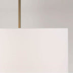 Capital Lighting Alan 18'' W X 9'' H 3-light Pendant In Aged Brass With White Fabric Drum Shade And Acrylic Diffuser