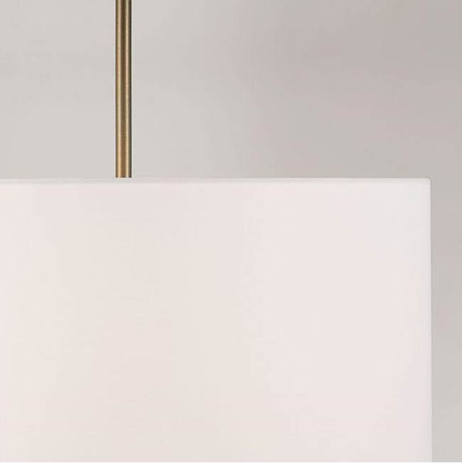 Capital Lighting Alan 18'' W X 9'' H 3-light Pendant In Aged Brass With White Fabric Drum Shade And Acrylic Diffuser