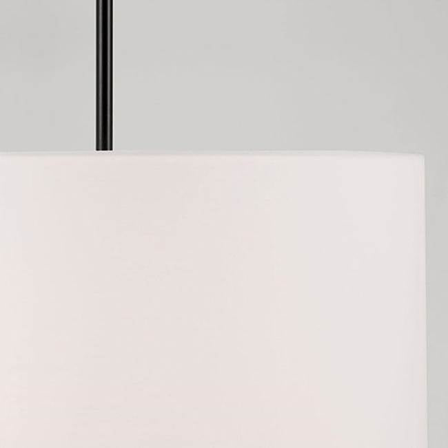 Capital Lighting Alan 18'' W X 9'' H 3-light Pendant In Aged Brass With White Fabric Drum Shade And Acrylic Diffuser