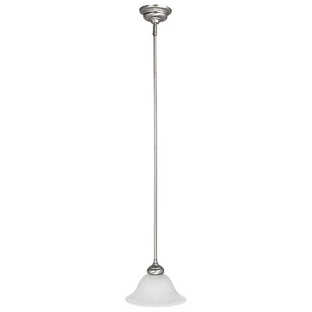 Capital Lighting Samuel 10'' W X 6.5'' H 1-light Pendant In Matte Nickel With White Faux Alabaster Glass Shade