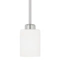 Capital Lighting Dixon 5'' W X 6.5'' H 1-light Soft White Glass Pendant In Brushed Nickel