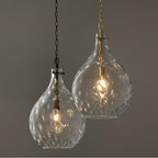 Capital Lighting 325011AD Aged Brass 15'' W X 24'' H 1-light Teardrop Pendant In Aged Brass With Water Glass Image 3