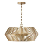 Capital Lighting 330341MA Matte Brass 22''w X 11.50''h 4-light Angular Metal Pendant In Matte Brass Image 1