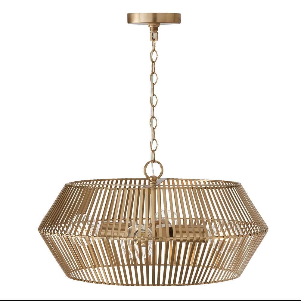 Capital Lighting 330341MA Matte Brass 22''w X 11.50''h 4-light Angular Metal Pendant In Matte Brass Image 3