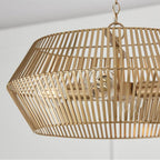 Capital Lighting 330341MA Matte Brass 22''w X 11.50''h 4-light Angular Metal Pendant In Matte Brass Image 4