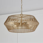 Capital Lighting 330341MA Matte Brass 22''w X 11.50''h 4-light Angular Metal Pendant In Matte Brass Image 5